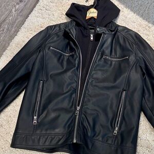 Guess Black Jacket with Zipper Details